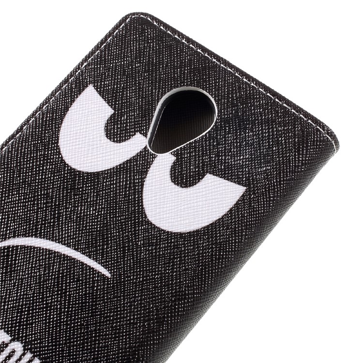 Pattern Printing Leather Wallet Mobile Case for Wiko Freddy - Do Not Touch My Phone-8