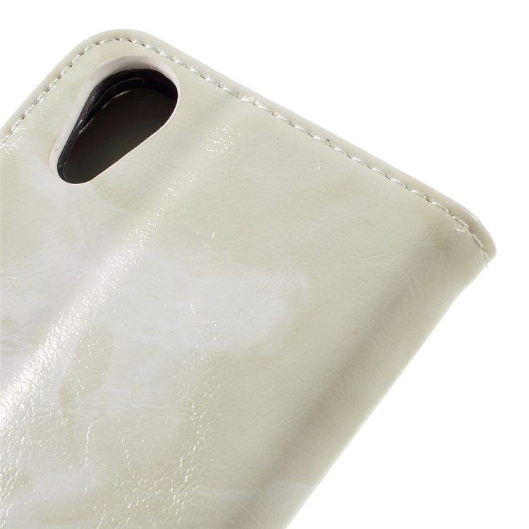 Marble Grain Wallet Leather Phone Case for Wiko U Feel Go - Light Green-8