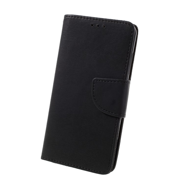 Stone Grain Flip PU Leather Wallet Stand Case with Strap for Wiko Lenny 3 - Black-4