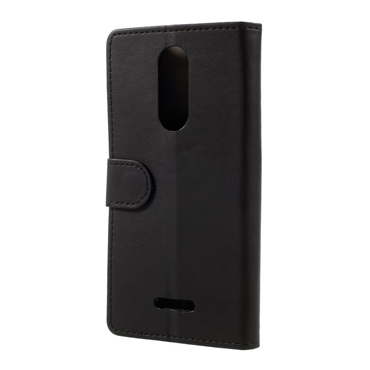 PU Leather Wallet Stand Mobile Phone Case for Wiko Upulse - Black-2