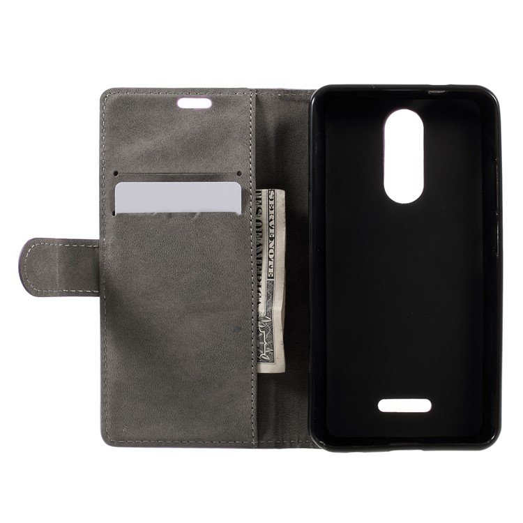 For Wiko Upulse Leather Stand Wallet Protection Case - Purple-6