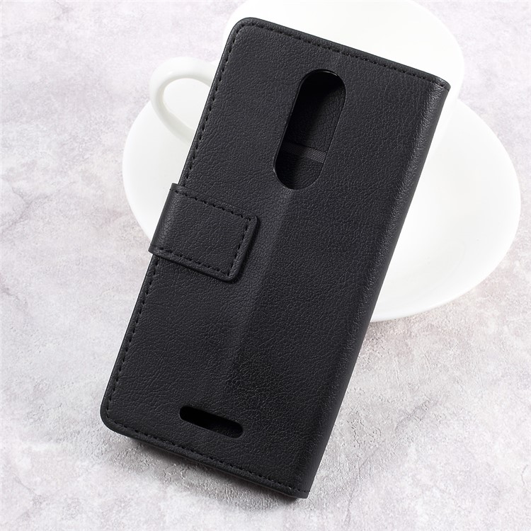 Wallet Leather Cell Phone Cover Case for Wiko Upulse Lite - Black-2