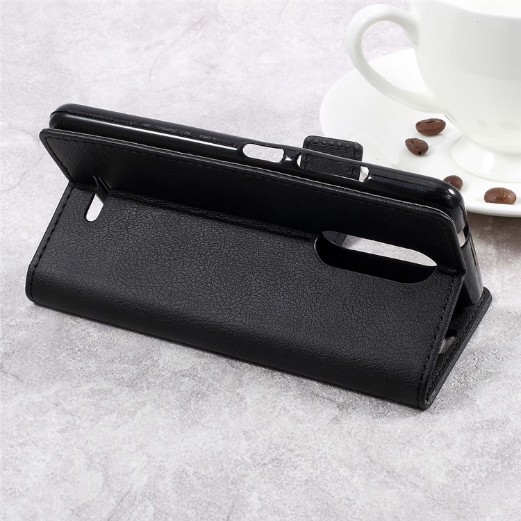Wallet Leather Cell Phone Cover Case for Wiko Upulse Lite - Black-5