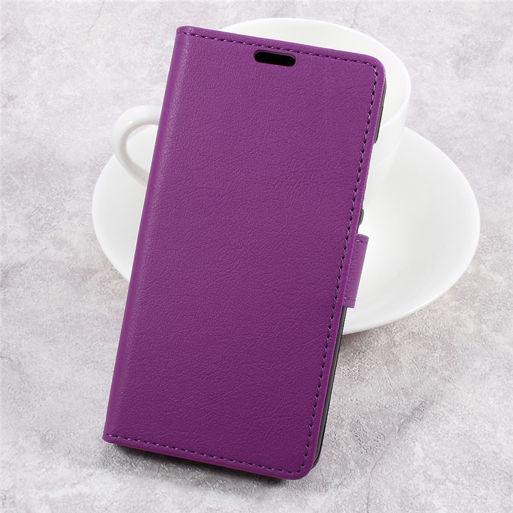 Wallet Leather Mobile Phone Accessory Case for Wiko Upulse Lite - Purple-1