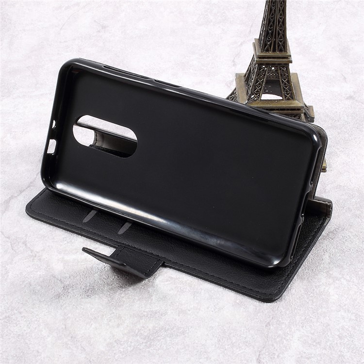 Wallet Leather Cell Phone Cover Case for Wiko WIM Lite - Black-4