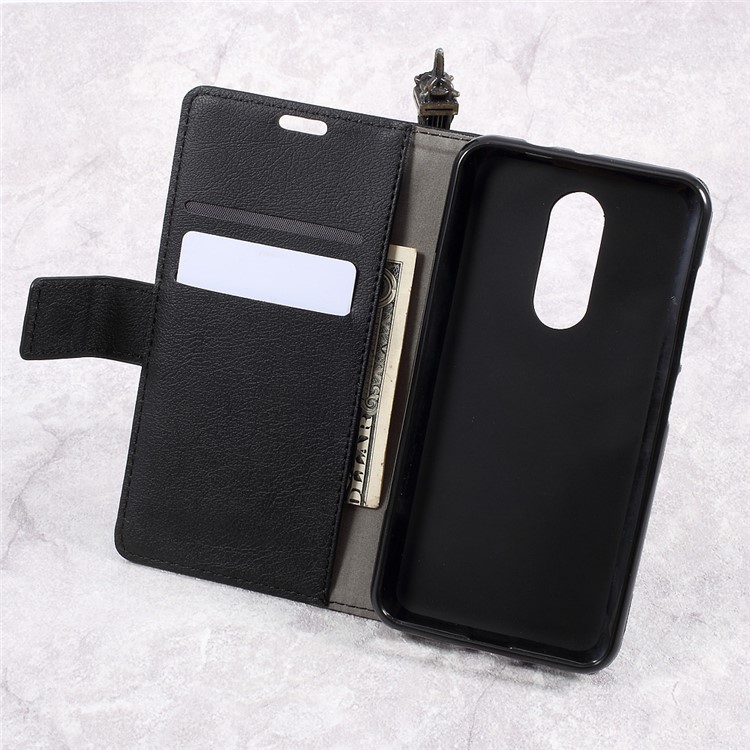 Wallet Leather Cell Phone Cover Case for Wiko WIM Lite - Black-6