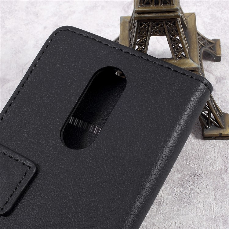 Wallet Leather Cell Phone Cover Case for Wiko WIM Lite - Black-8