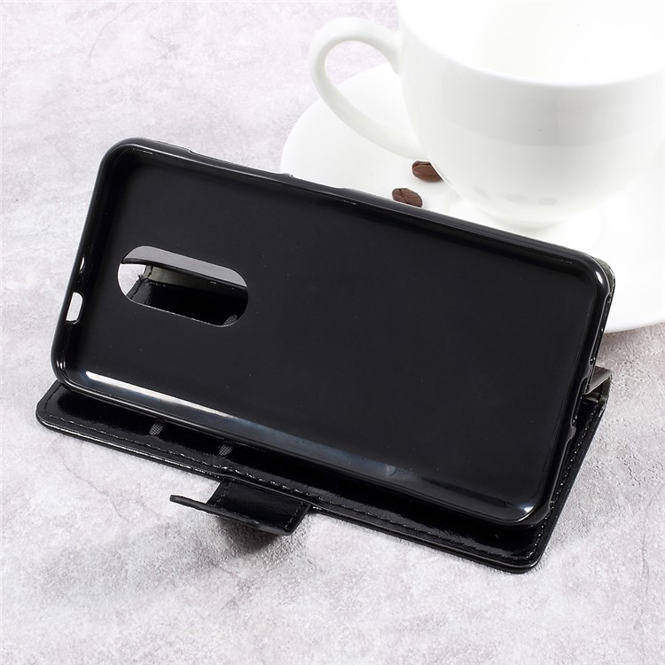 Crazy Horse Texture Leather Wallet Stand Cell Phone Case for Wiko WIM Lite - Black-4
