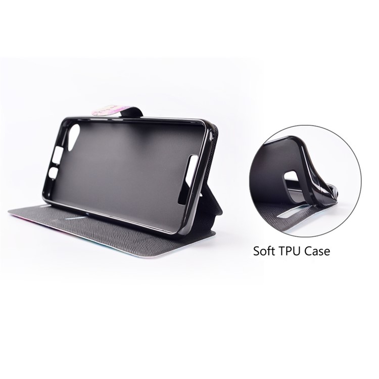 Pattern Printing Leather Cover with Card Slot for Wiko Jerry - Do not Touch My Phone-5