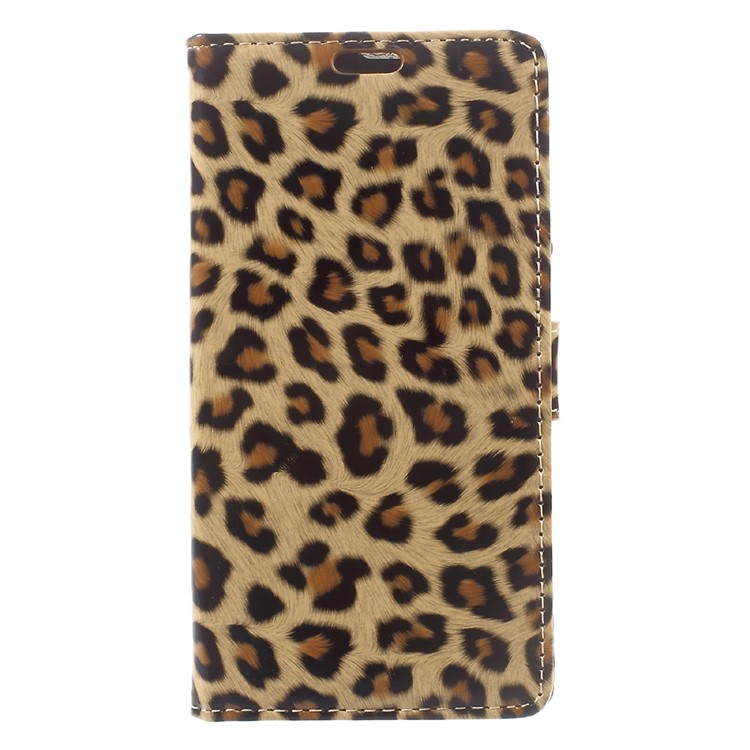 Leopard Pattern PU Leather Wallet Stand Cellphone Cover for Wiko Jerry Max / Lenny 3 Max-2