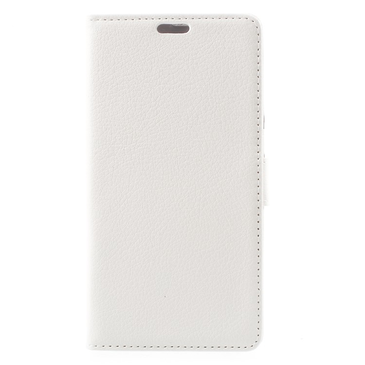 Litchi Texture PU Leather Wallet Stand Cell Phone Case for Wiko Jerry Max / Lenny 3 Max - White-2