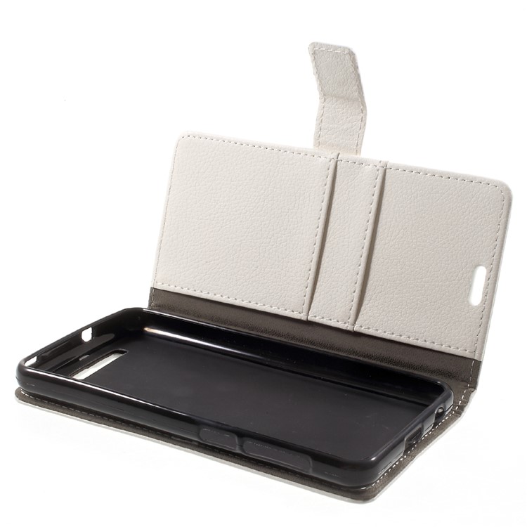 Litchi Texture PU Leather Wallet Stand Cell Phone Case for Wiko Jerry Max / Lenny 3 Max - White-5