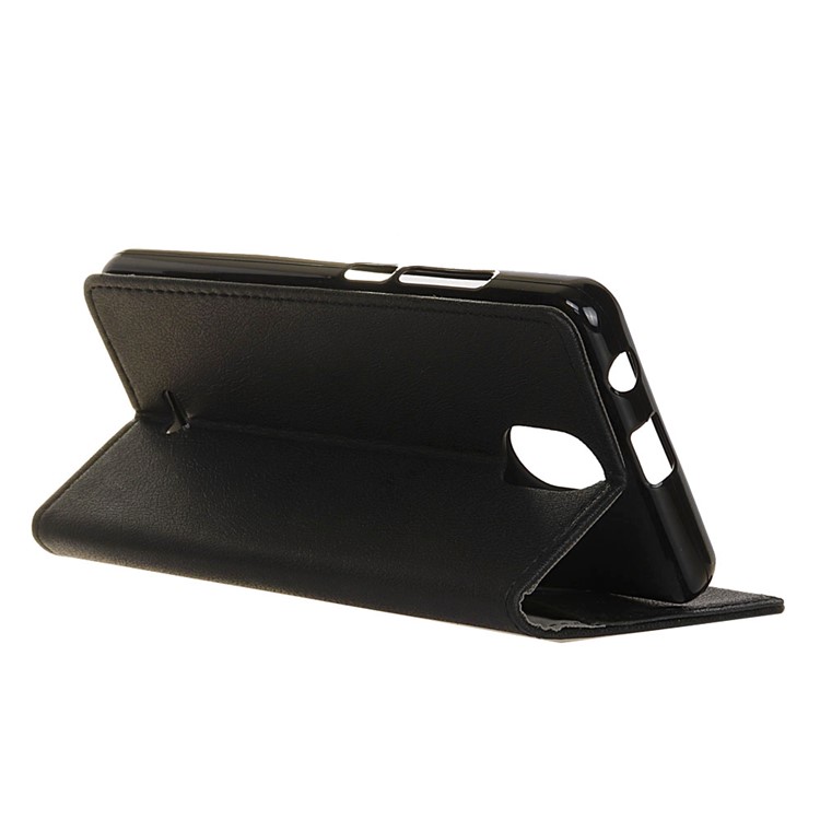 Litchi Skin Wallet Leather Case for Wiko Kenny - Black-3