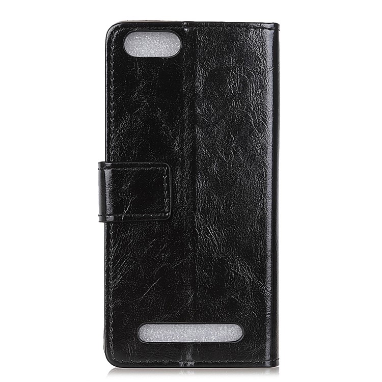 Crazy Horse Texture Wallet Stand Leather Case for Doogee X20/X20L - Black-2