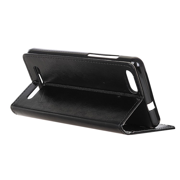Crazy Horse Texture Wallet Stand Leather Case for Doogee X20/X20L - Black-3