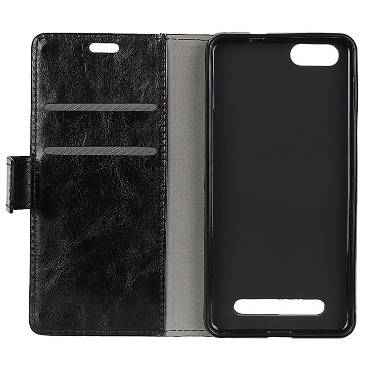 Crazy Horse Texture Wallet Stand Leather Case for Doogee X20/X20L - Black-5