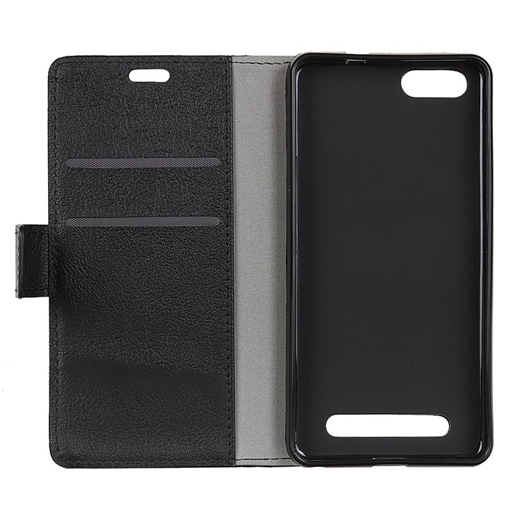 Wallet Magnetic Stand Leather Mobile Phone Shell for Doogee X20/X20L - Black-5