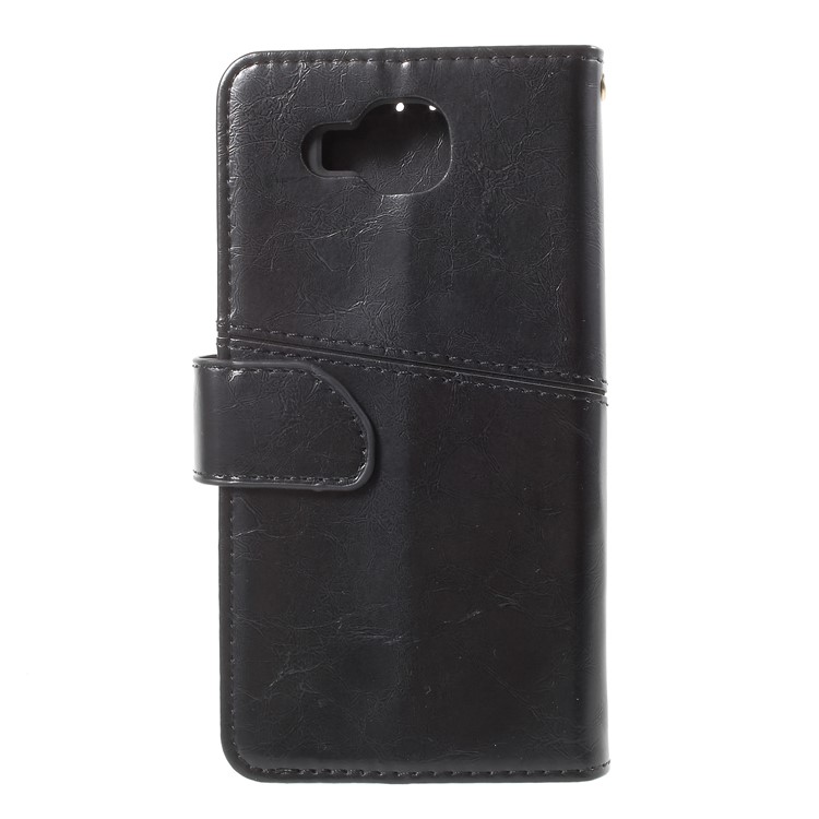K'TRY Geometric Splicing Series Wallet Stand Leather Case for Doogee X9 Mini - Black-2