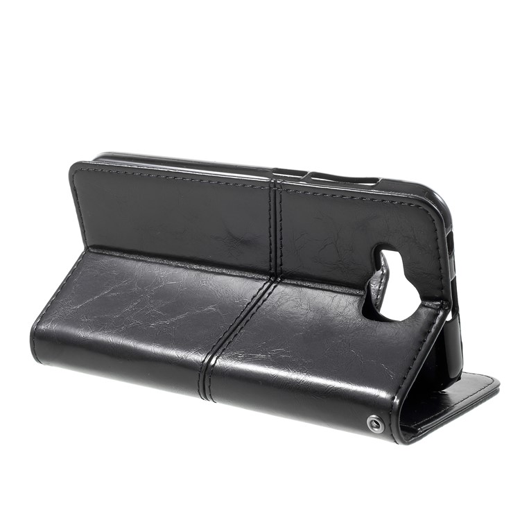 K'TRY Geometric Splicing Series Wallet Stand Leather Case for Doogee X9 Mini - Black-5