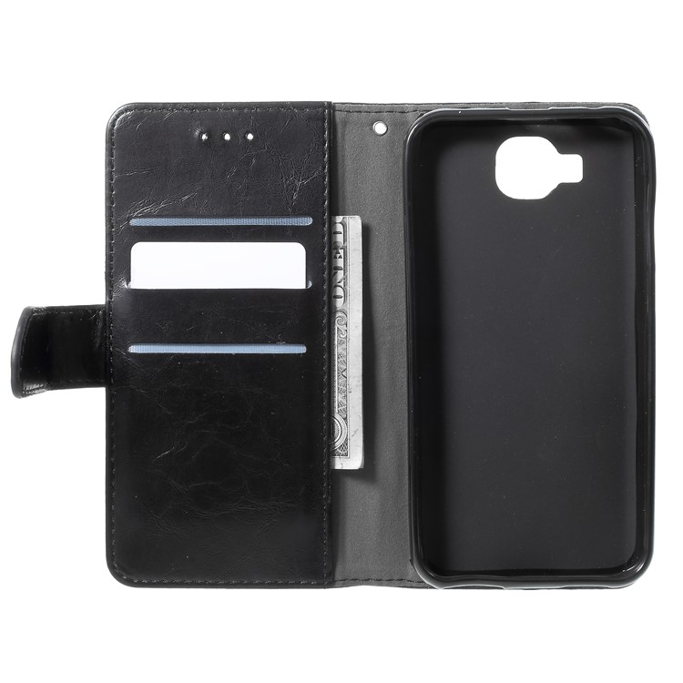 K'TRY Geometric Splicing Series Wallet Stand Leather Case for Doogee X9 Mini - Black-6