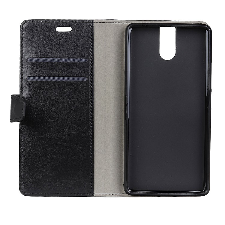Crazy Horse Wallet Leather Mobile Phone Case for Doogee BL7000 - Black-3