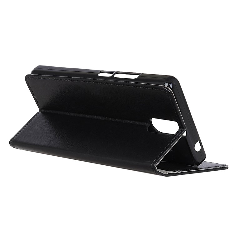 Crazy Horse Wallet Leather Mobile Phone Case for Doogee BL7000 - Black-4