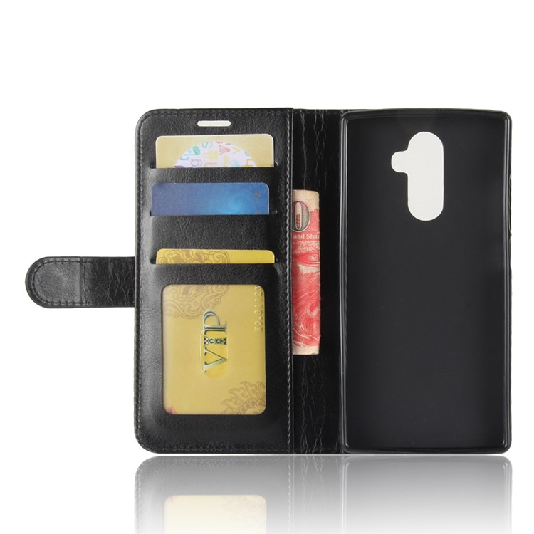 Crazy Horse PU Leather Wallet Case with Stand for Doogee Mix 2 - Black-4