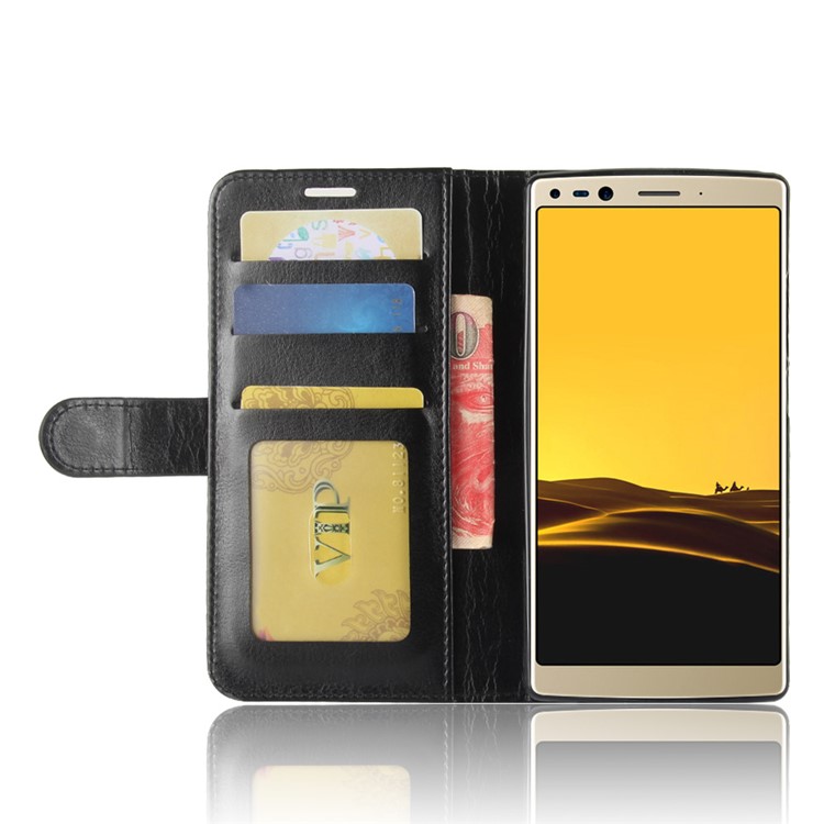Crazy Horse PU Leather Wallet Case with Stand for Doogee Mix 2 - Black-5