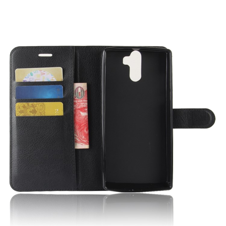 Litchi Texture Wallet Leather Mobile Phone Case for Doogee BL2000/BL2000 Pro - Black-3