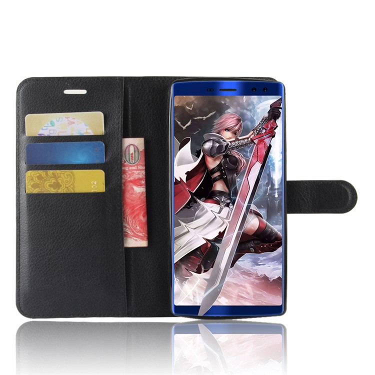 Litchi Texture Wallet Leather Mobile Phone Case for Doogee BL2000/BL2000 Pro - Black-4