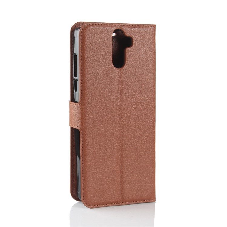 Litchi Texture Wallet Leather Mobile Phone Cover Shell with Stand for Doogee BL2000/BL2000 Pro - Brown-6