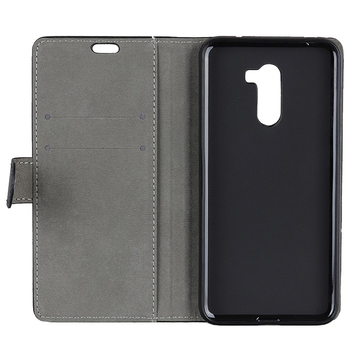 Wallet Stand Magnetic PU Leather Flip Case for Doogee X60L - Black-4