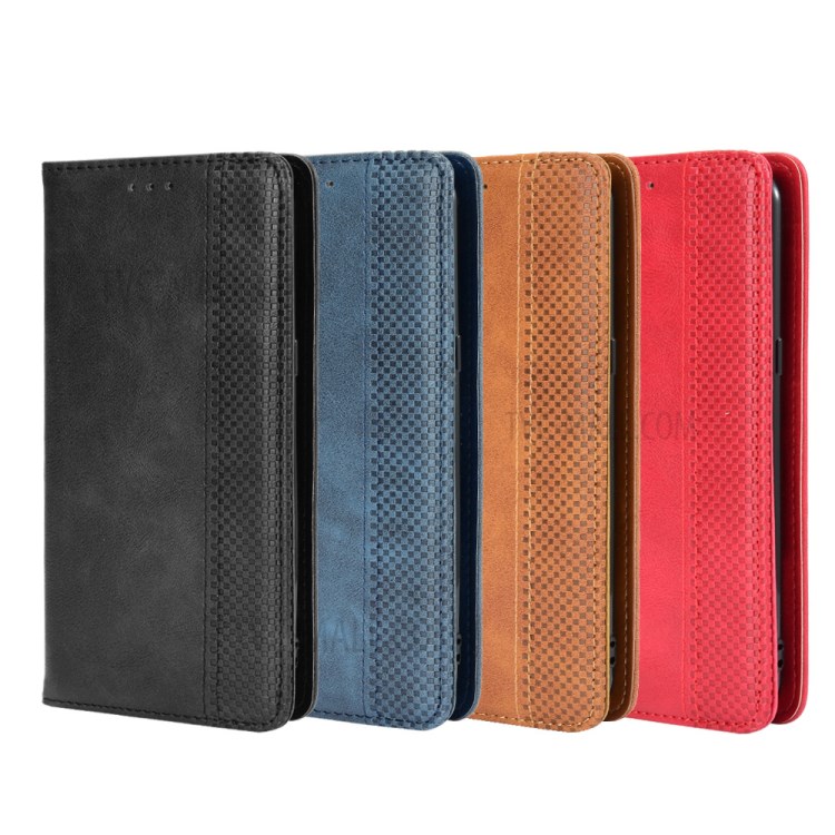 Vintage Style Wallet Stand Leather Phone Cover for Doogee X95 - Black-15