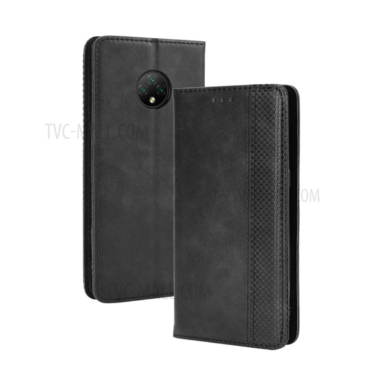 Vintage Style Wallet Stand Leather Phone Cover for Doogee X95 - Black-2