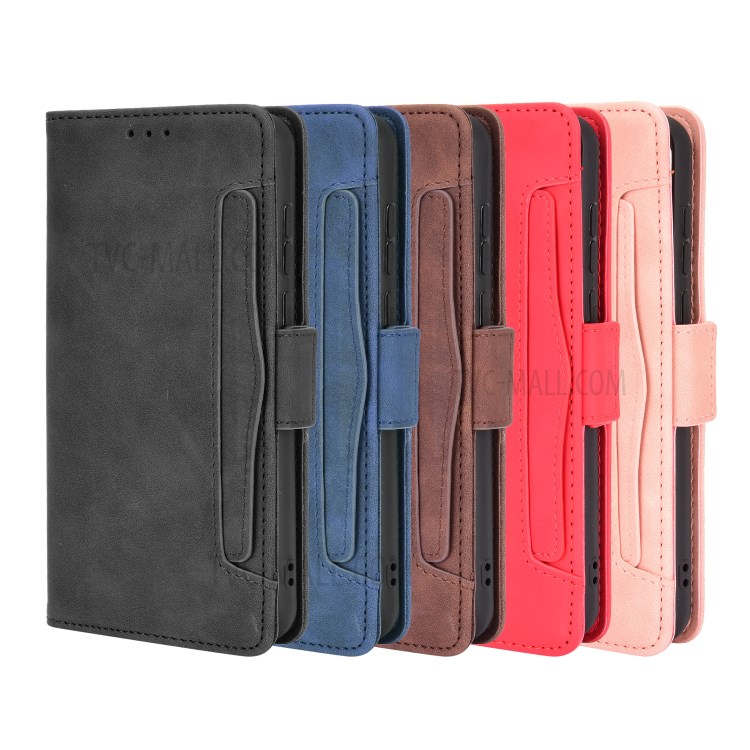 Multiple Card Slots Wallet Case Stand Leather Shell for Doogee N20 Pro - Black-13