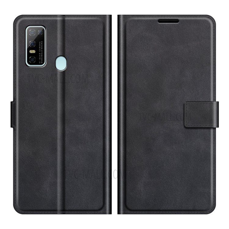 Magnetic Clasp Wallet Stand Leather Protective Case Cover for Doogee N30 - Black-1