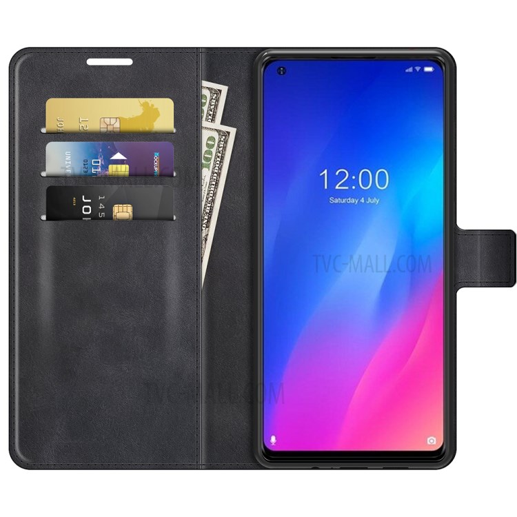 Magnetic Clasp Wallet Stand Leather Protective Case Cover for Doogee N30 - Black-2