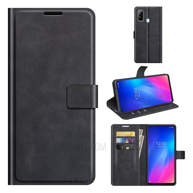 Magnetic Clasp Wallet Stand Leather Protective Case Cover for Doogee N30 - Black-6
