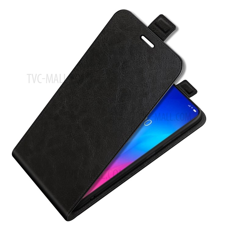 Card Holder Crazy Horse Vertical Flip Leather Protective Case for Doogee N30 - Black-2
