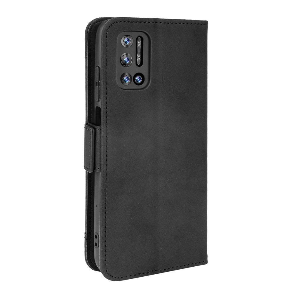 For Doogee N40 Pro Scratch Resistant Card Slot Design Flip Phone Protective Cover Leather Phone Wallet Stand Case - Black-3