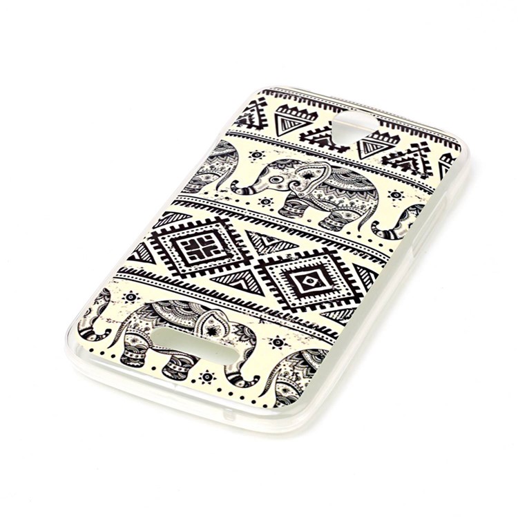 Soft IMD TPU Phone Case for Doogee X6 - Tribal Elephant-2