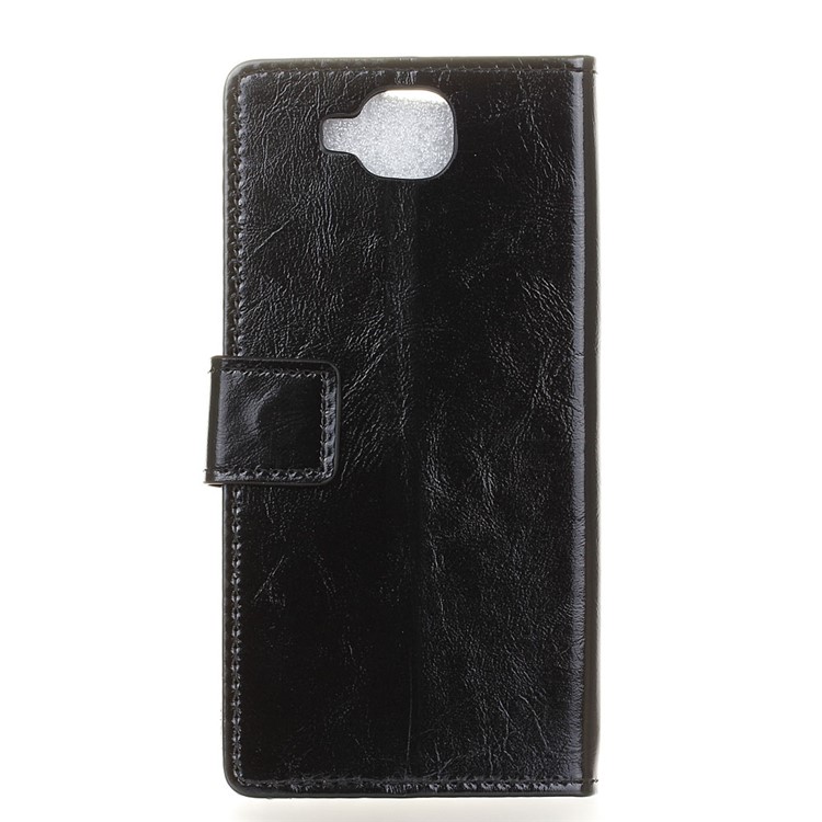Crazy Horse Flip Phone Case Leather Stand Wallet for Doogee X9 Mini - Black-2