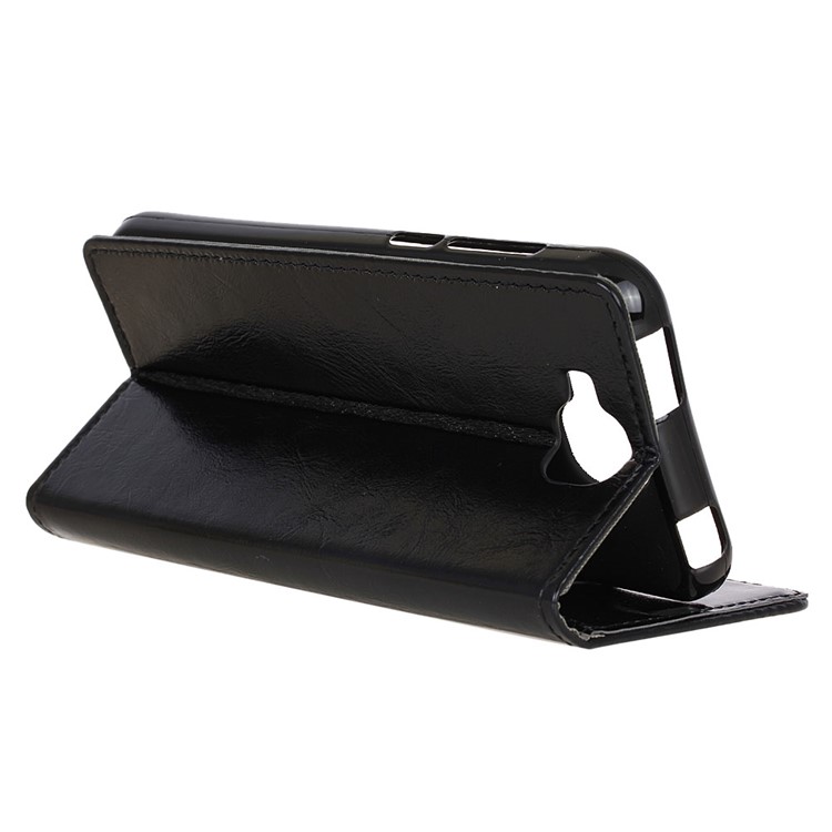 Crazy Horse Flip Phone Case Leather Stand Wallet for Doogee X9 Mini - Black-5