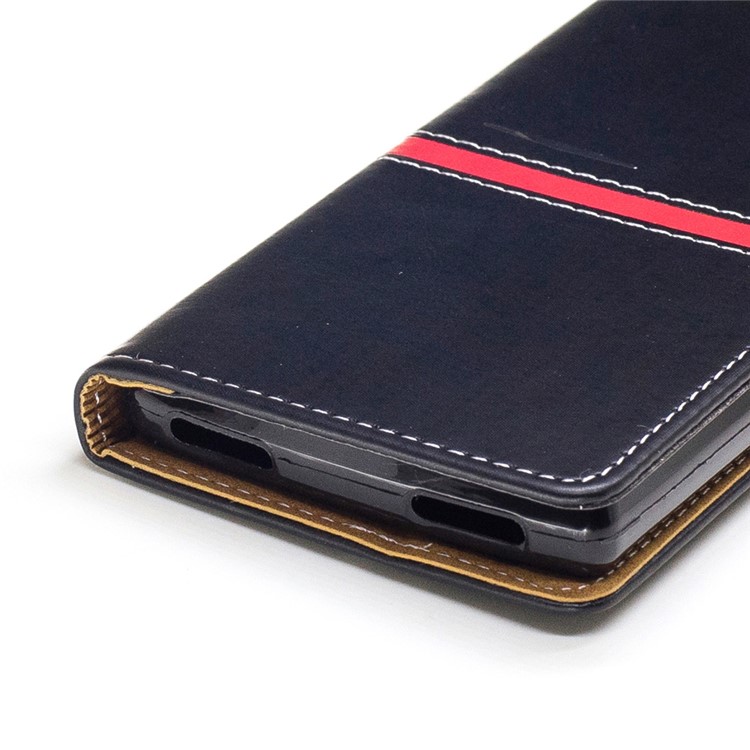 For Doogee X5 Max Graceful Stitching Wallet Leather Phone Case with Stand - Black-5
