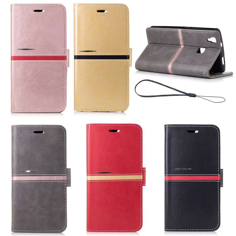 For Doogee X5 Max Graceful Stitching Wallet Leather Phone Case with Stand - Black-8