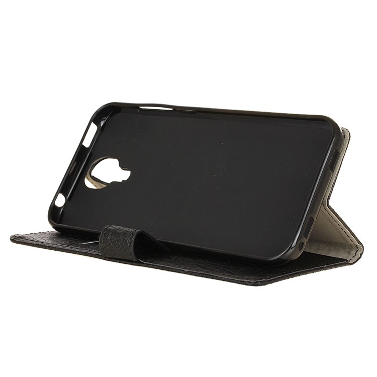 Crocodile Texture Leather Wallet Stand Cell Phone Case for Doogee X9 Pro - Black-6