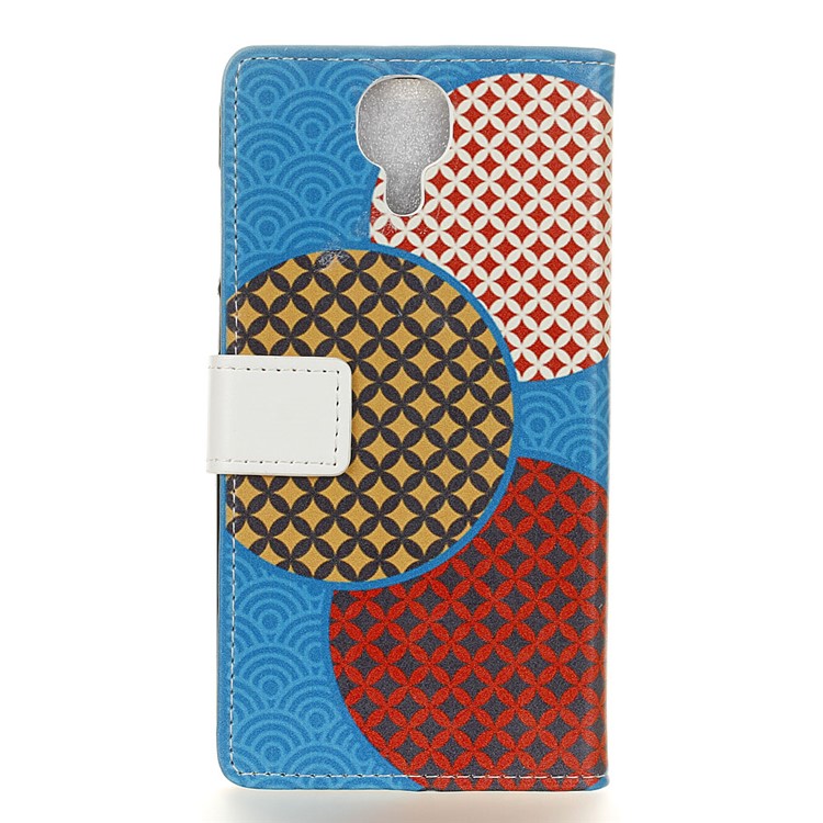 Pattern Printing Leather Wallet Case for Doogee X9 Pro - Seamless Circles Pattern-2