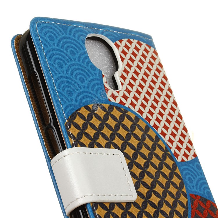 Pattern Printing Leather Wallet Case for Doogee X9 Pro - Seamless Circles Pattern-3