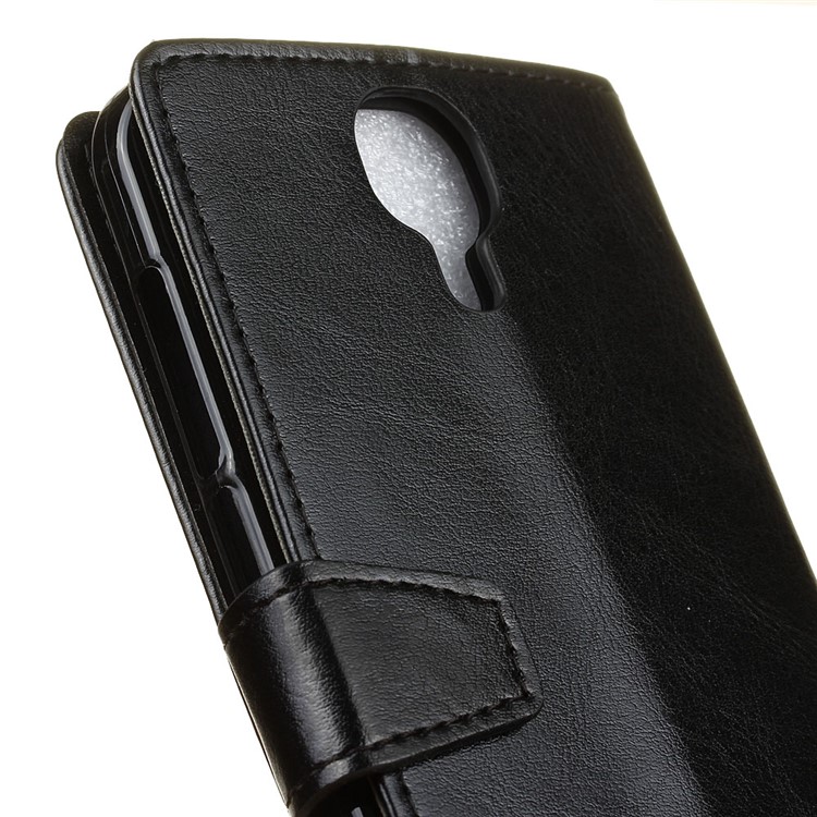 Crazy Horse Leather Wallet Case for Doogee X9 Pro - Black-7