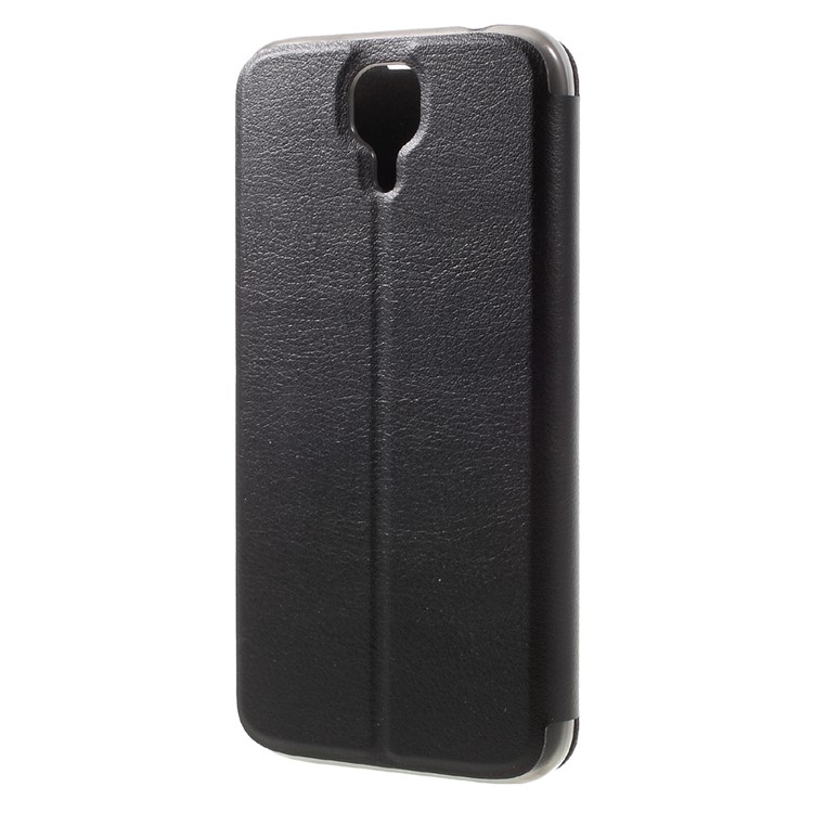 Leather Flip Stand Cell Phone Case for Doogee X9 Pro - Black-2